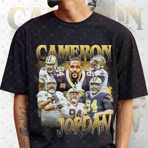 Vintage 90s Cameron Jordan Bootleg Rap Tee, Retro Cameron Jordan Football Shirt